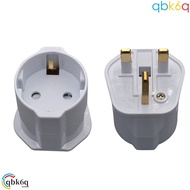 QBK6Q Adapter Fused Professional 1PC EU 2 Pin To UK 3 Pin Travel Plug Euro Safe AC Mains Europe Conv