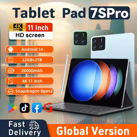 Global Version Pad 7 Pro Android 14 Tablet PC 11 inch Snapdragon 8 gen2 PAD 7 16GB/22GB 1TB/2TB 5G D