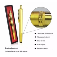 Pen Bekam Pure Copper Gold color + 28 G Kotak Jarum Bekam / Alat Bekam Bekam Cupping Acupuncture The