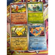Pokemon TCG 151 Costco Charmander, Bulbasaur, Pikachu, Squirtle Holo Reverse Holo