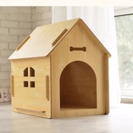 Pet Wooden House All-Season Dog House Enclosed Dog Cage Indoor Small Dog Puppy House Outdoor Small W