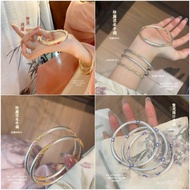 Fushi Solid Enamel Carp Pure Silver999.9Goldfish and Lotus Bracelet New Chinese Style Floral Closed 