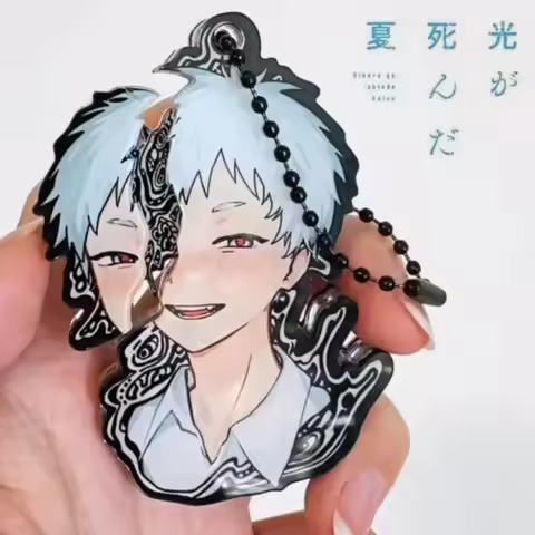 Anime The Summer Hikaru Died Cosplay Keychain Unisex Acrylic Pendant Keyring Key Chain Bag Accessori