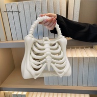 WSG_ Halloween Skeleton Bag Gothic Skeleton Bag Spooky Skeleton Handbag Gothic Ribcage Bone Bag for 