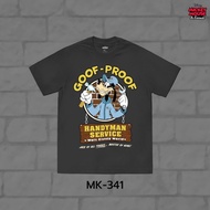 Power 7 Shop Cartoon T-Shirt "Guffy" Authentic DISNEY License (MK-341 Gray) T Shirt Men
