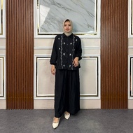 BY FZ.ID Premium Rayon Twill Embroidered Culottes Pants Set Comfortable & Cool Culottes Pants Set S0