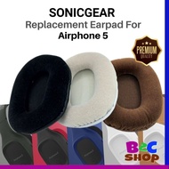 1 Pair Sonicgear Airphone 5 Replacement Soft Velour Earpad Earmuff Cushion Ear Pads