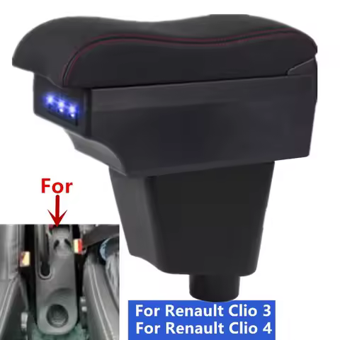 For For Renault Clio Captur Clio1 Clio2 Clio3 Clio 4 Clio RS Captur Armrest Box Leather Arm Rest Con