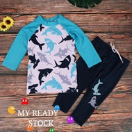 KIDS SWIMMING SUIT/MUSLIMAH 2 PCS SWIMMING SUIT/ 2 HELAI BAJU BERENANG