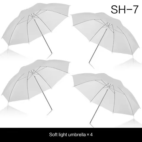 4 Pack 33"/83cm Soft Umbrella White Translucent for Photo and Video Studio Shooting Photography Ligh