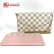 LOUIS VUITTON MI1155 Damier Azur Pochette Felicie 長皮夾