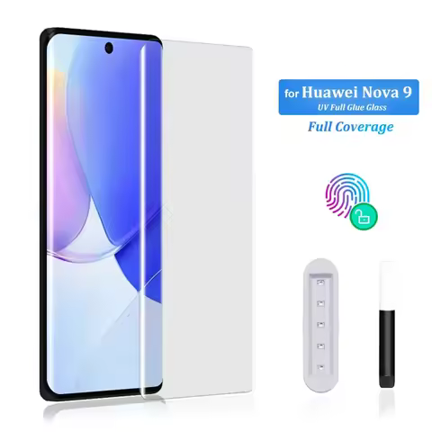 3D Curved Full Glue UV Tempered Glass For Huawei Nova 8 9 Screen Protector For Huawei Nova 7 8 9 Pro