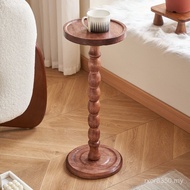 Shelf Sofa Small Coffee Table Movable Side Solid Wood Small Side Table Bedside Candle Holder Cup Bed