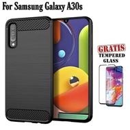 Astoria Promo Case Samsung Galaxy A30s A50 A50s Premium Soft Case Carbon For Samsung Galaxy A30s A50 A50s Free Tempered Glass