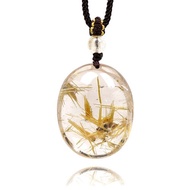 【正佳珠寶】金鈦晶 淨透黑膽水滴 15.6g 金鈦晶吊墜