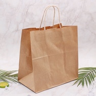 Paper shopping bag (medium) 50 sheets Kraft striped paper bag paper bag