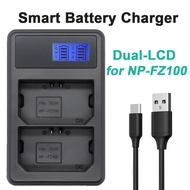 NP-FZ100 NPFZ100 FZ100 Battery USB Charger Sony A6600 A7III A7IV A9 FX3 ZVE1 MVP