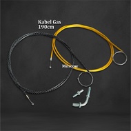 PAKET KAWAT TALI KABEL KOPLING SERAT KARBON PANJANG 110 CM PNP universal VIXION VERZA BYSON NINJA S
