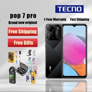 【Free Gifts】Tecno POP 7 Pro Mobile Phone Android Original 8+256GB 6.6Inch Smartphone FHD Cellphone COD