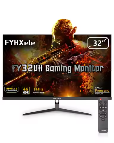 32" Computer Monitor 4K 144Hz 1080P 75Hz IPS Gaming 1ms Response Adaptive-Sync VESA 100*100 Mounting