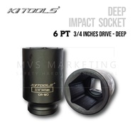 【3/4" x 17mm - 38mm - DEEP】KI TOOLS IMPACT SOCKET 3/4 INCH DR. DEEP – 6PT / BOX SOCKET (1 PC)