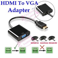 HDMI TO VGA adapter with audio cable HDMI splitter to VGA converter Digital Analog HD 1080p For PC L