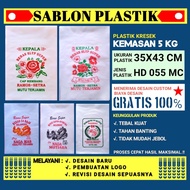 Plastik Beras Sablon 5kg Cap Ramos Setra Naga Mutiara Naga Mas