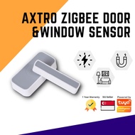 AXTRO Tuya Zigbee Smart Door &amp; Window Sensor Mount Home Office Shop Magnetic Wireless &amp; Battery-powered Sensor Alert