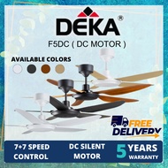 【FREE SHIPPING】 DEKA KRONOS F5DC 56" Baby Fan 46" 5 Blade DC Motor 14Speed Remote Control Ceiling Fan with Light Kipas