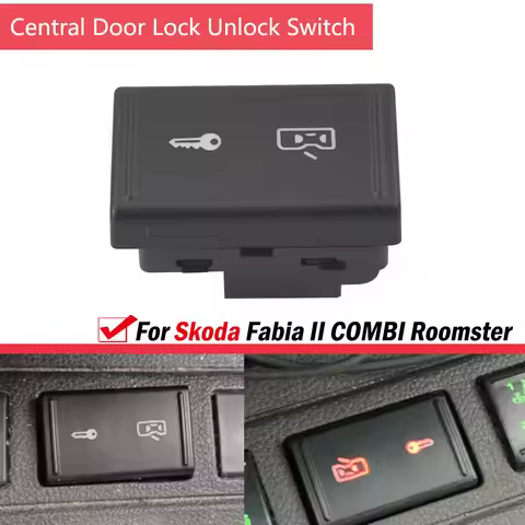 New Central Door Lock Switch For Skoda Fabia 2007-2015 ROOMSTER 2006-2015 5JD962125A 5JD 962 125A In