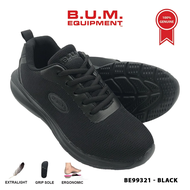 BUM Equipment Kasut Wanita Hitam Ringan Bernafas - Womens Shoes - BE99321 Black Mesh Upper Sneakers