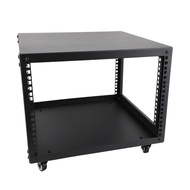 6U/9U/12U Open Frame Network Rack with 1 PCS 1U Rack Shelves for 19-Inch Networking,Audio and Video 