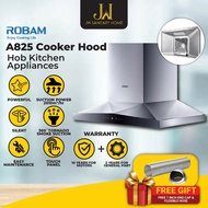 JW Robam A825 Cooker Hood Hob Kitchen Appliances Cooktop Dapur Gas Ducting Strong Power Warranty Fre