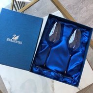 【全新】施華洛世奇紅酒杯Swarovski 水晶裝飾酒杯一對