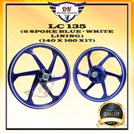 LC135 V1 - V6 / SRL 110 / Z / ZR / 115 / 115 FI SPORT RIM WITH BUSH AND BEARING 6 SPOKE 140 X 160 X 