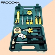 PROOCAM D-8012 12PCS household tool set hardware toolbox car life hammer manual set tool