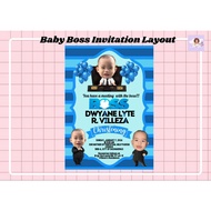 BABY BOSS Invitation Card ONLY 4R size (FREE LAYOUT for orders up to 25pcs)