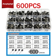 600PCS 15Values BJT Transistor TO-92 NPN PNP 2N3906 2N5401 2N5551 A101