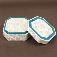 Song Jin Octagonal Double Lid Jewelry Box Retro Elegant Heaven and Earth Cover Jewelry Gift Box Brac