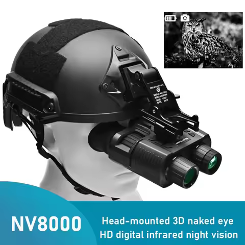 Helmet Night Vision Infrared Binoculars 1080P Video Camera 8X Zoom 1.3MP Starlight Enhanced NVG Nigh