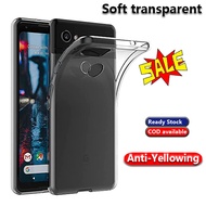Google Pixel 2 XL XL2 Anti-yellowing Washable Slim Fit Transparent Rubber Crystal Clear Flexible Soft TPU Silicone Jelly Case Back Cover