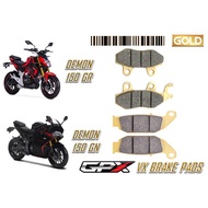 GPX DAYTONA VX BRAKE PADS DEMON 150 GN DEMON 150 GR GOLD QUALITY