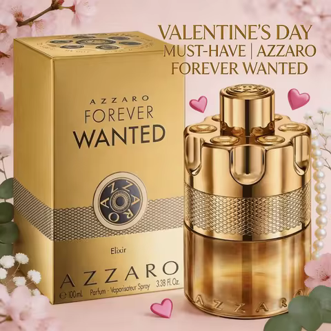 Azzaro Forever Wanted Men's Elixir, Captivating Scent with Sweet Raspberry & Spicy Cardamom, Classic