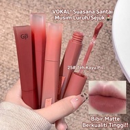 Gincu Lip Glaze （Gege Bear ）Velvet Matte – Penyeri Wajah, Lipstik Matte Harian Tampak Cerah & Semula