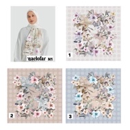 Naelofar Hijab Harmony Printed Square N1 | Bawal Sarin premium