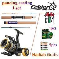 Shimano Fishing Rod Casting 1set Fishing Reel 1000-7000 Reel Spinning Power Handle Fishing bc Strong Metal Ratio 5.2:1 Seasir Reel SHIMANO Fishing Rod Spinning1.8m-3.0m SHIMANO set Free Gift