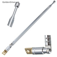 GoldenSilver Replacement 60cm FM Antenna Radio Portable 6 Sections TV Antenna Telescopic Rotatable Antenna Aerial for Radio TV SG