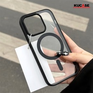 Kucase - Magsafe Black Clear Magnetic Case iphone 16 16E 16 Plus 16 Pro 16 Magsafe MAG-06 CasePro Ma