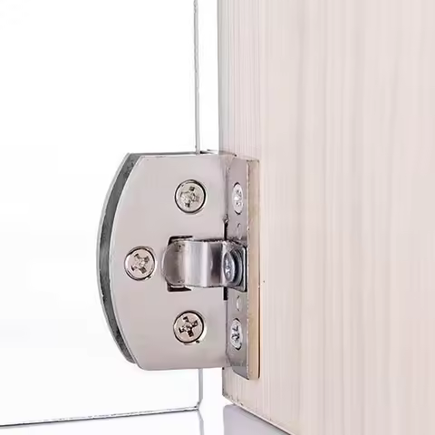 Fashion Glass Door Hinge Clamps Stainless Steel Wine Cabinet Bread Cupboard Gate Clip Hinges for 5-9