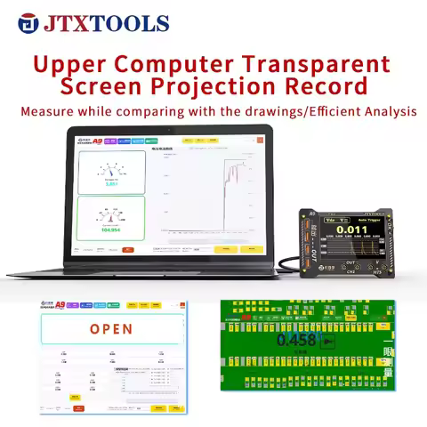 JTXTOOLS Waveform A9 Multifunction Measurement Meter, High-Precision Voltage Current Sampler with PC